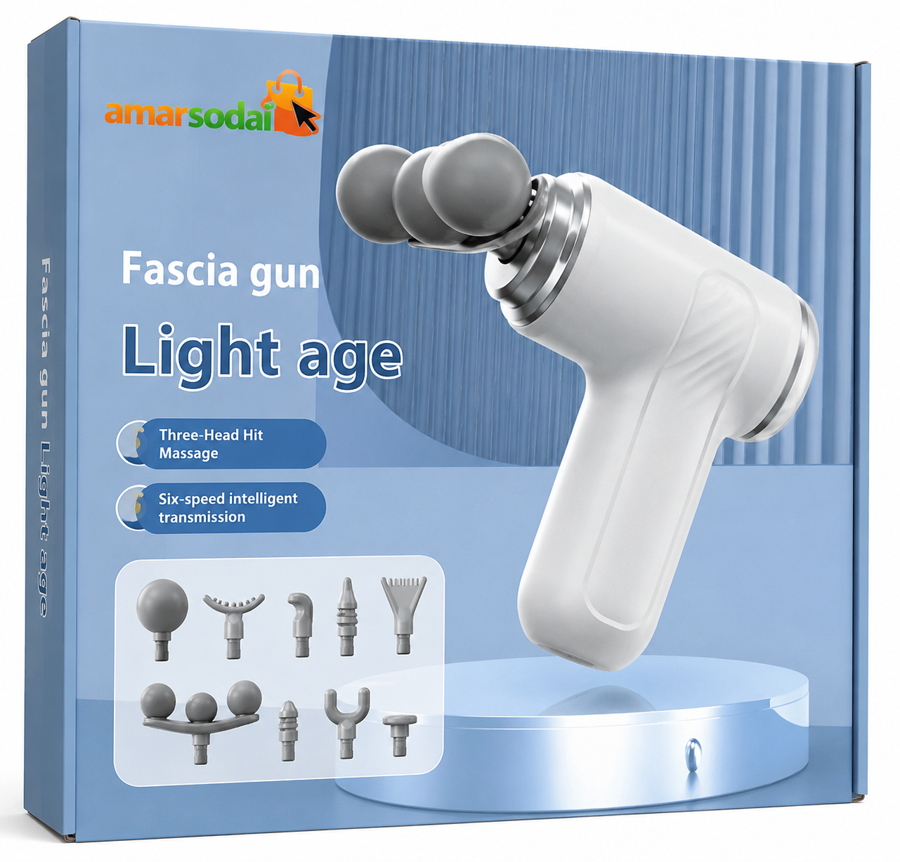 Mini Fascia Massage Gun – ৬ স্পিড পোর্টেবল ডিপ টিস্যু মাসল ম্যাসাজার
