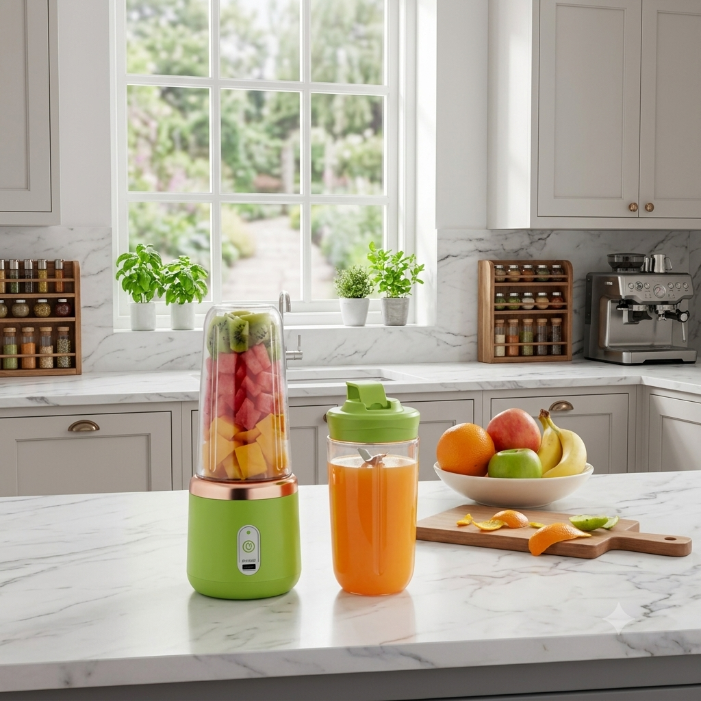 পোর্টেবল রিচার্জেবল জুস ব্লেন্ডার (Portable Rechargeable Juice Blender)