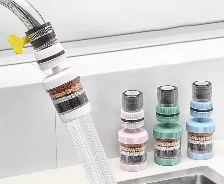 Faucet Tap Water Filter – 360° Rotating Multi-Layer Water Purifier